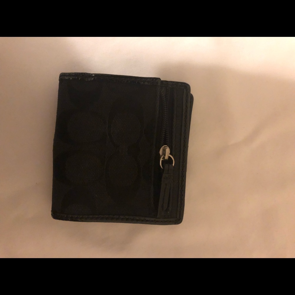 Wallet, small black Coach - Picture 2 of 3